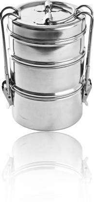 endurance Stainless Steel Three Compartment Tiffin Box with